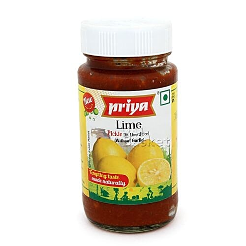 Buy Priya Pickle Lime Without Garlic 300 Gm Bottle Online At Best Price