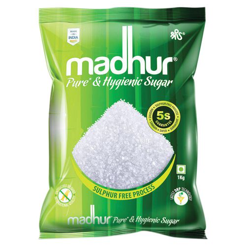 Madhur Sugar - Refined, 1 kg Pouch 