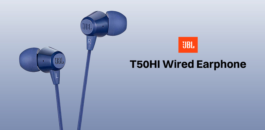 Buy JBL T50HI JBLT50HIBLUIN Wired Earphone with Mic (In Ear, Blue