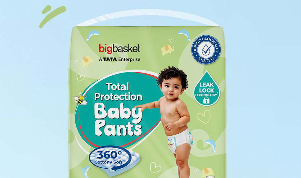 bigbasket Baby Diapers Pants Xtra Large, 56 pcs - Main Image