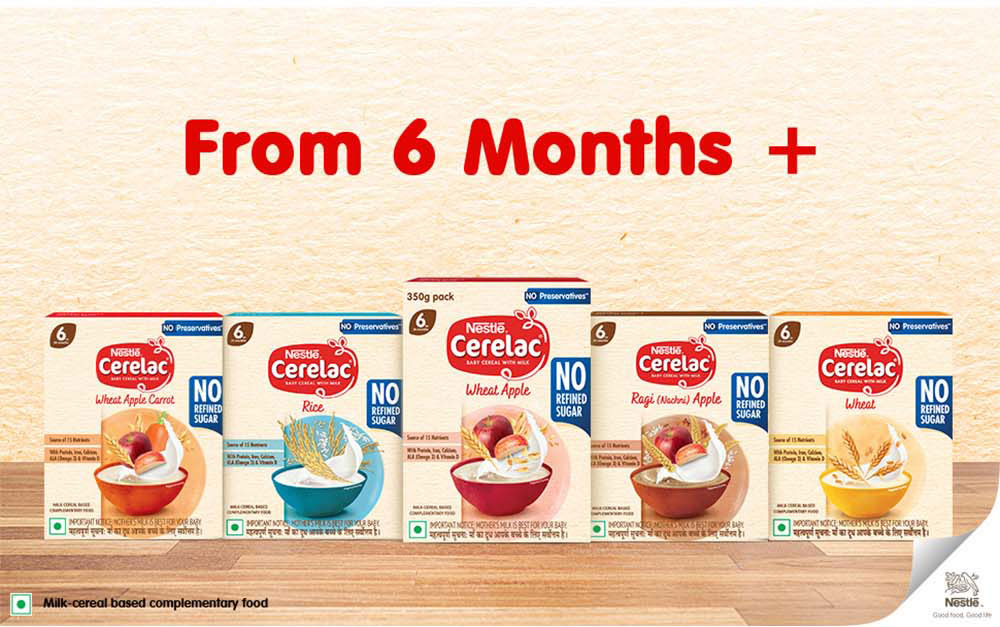 Nestle Cerelac Wheat Apple Carrot Baby Cereal For To 24 Months, 300 g