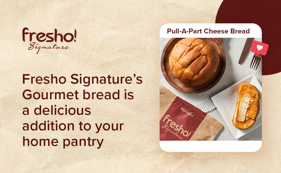 Buy Fresho Signature Pull A Part Cheese Bread 300 Gm Online At