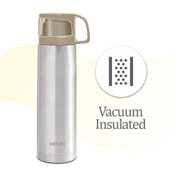 Buy Milton Thermosteel Glassy 1000 Water Bottle With Cup, 24 Hrs