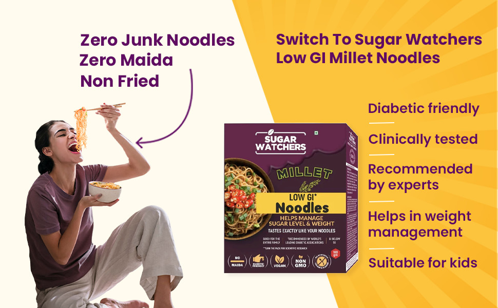 Buy Sugar Watchers Low GI Noodles No Maida NonFried Diabetic