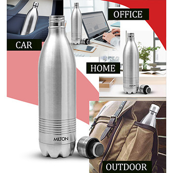 Buy Milton Water Bottle Thermosteel, 24 Hour Hot Cold, Silver