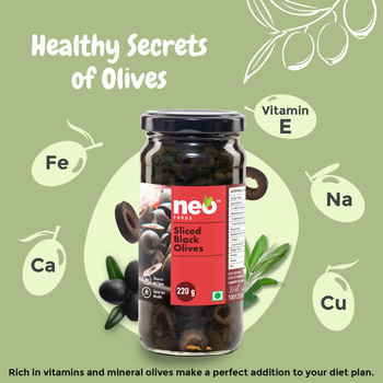 Buy Neo Sliced Black Olives - Ready To Eat, Versatile