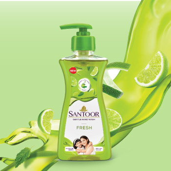 Buy Santoor Classic Gentle Hand Wash - Sandalwood & Tulsi, Tough