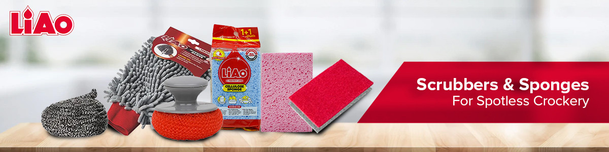 Buy Liao Grease/Stain/Dirt Cleaning Sponge Multicolour