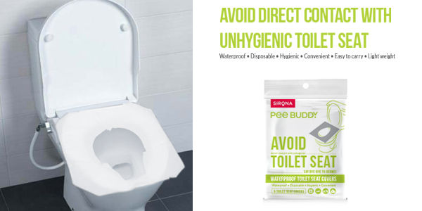Buy Peebuddy Waterproof Toilet Seat Cover -, No Direct Contact with  Unhygienic Seats, Easy To Dispose, Nature Friendly