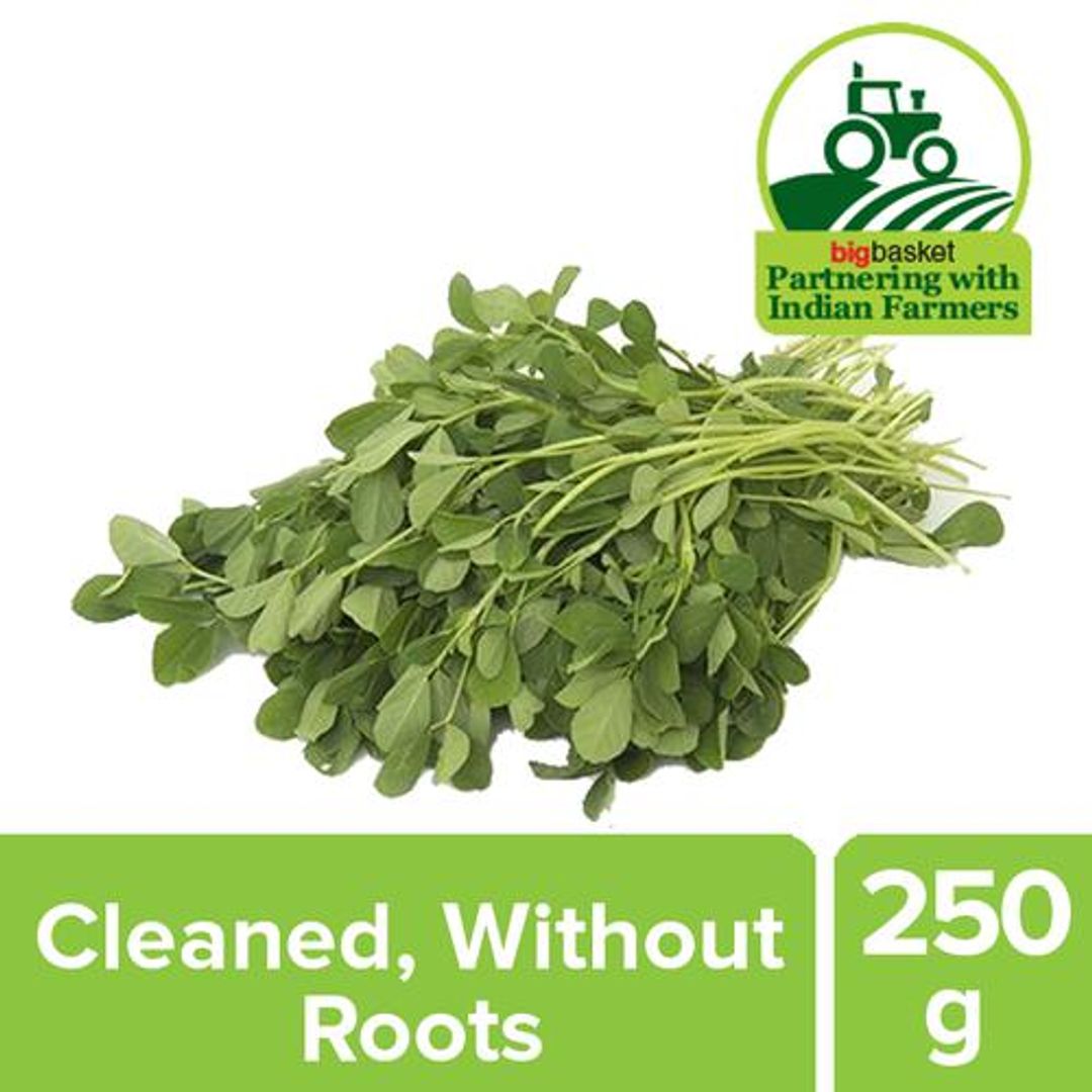 Fresho Methi/Venthaya Keerai - Cleaned, without roots, 250 g 