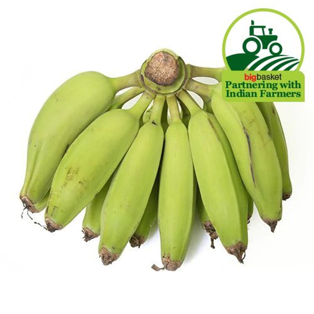 Fresho Banana - Raw Green (Loose), 1 kg 