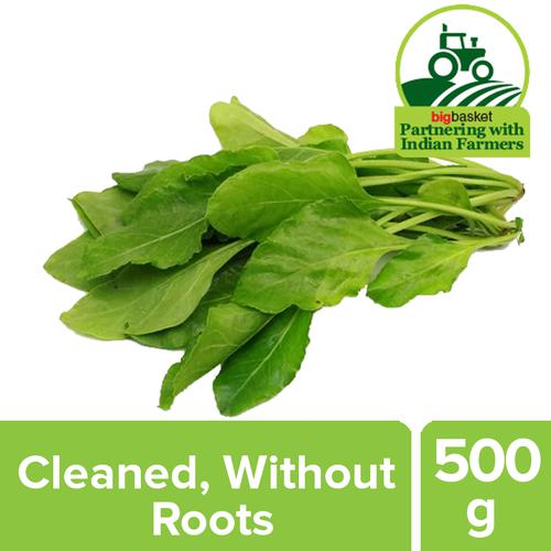 Fresho Palak - Cleaned, without roots, 500 g  Good Amount of Fiber