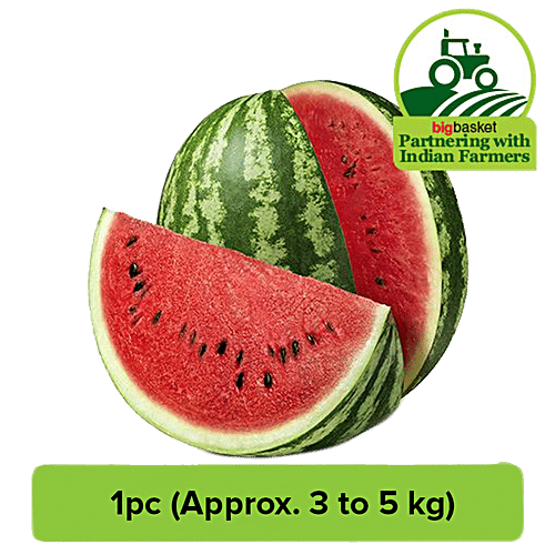 Buy Fresho Watermelon Striped 1 pc (approx. 3.5 to 4 kg) Online at