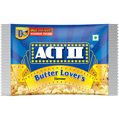 ACT II Butter Lover's Microwave Popcorn - Big Pack, 99 g Pouch Hot & Fresh# in mins