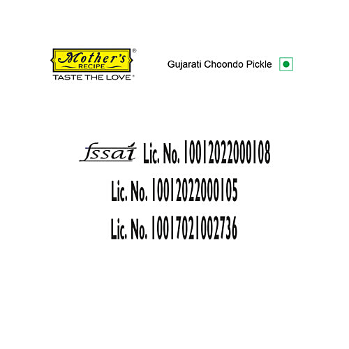 Mother's Recipe Pickle - Gujarati Choondo, 200 g Pouch Zero Trans Fat