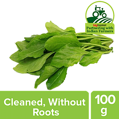 fresho! Palak - Cleaned, without roots, 100 g  Good Amount of Fiber