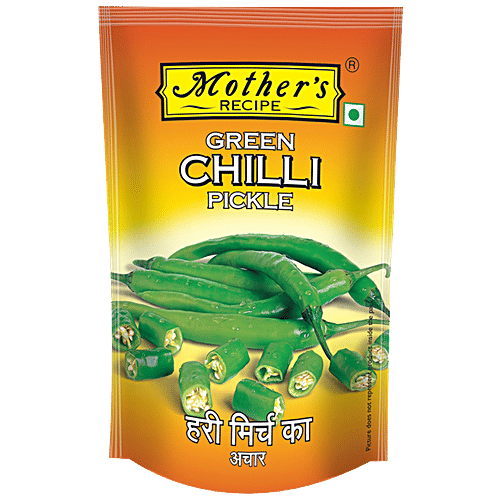 Buy Mothers Recipe Pickle Green Chilli 200 gm Pouch Online at Best