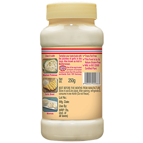 Buy Funfoods Mayonnaise Garlic Eggless 250 Gm Jar Online At Best Price