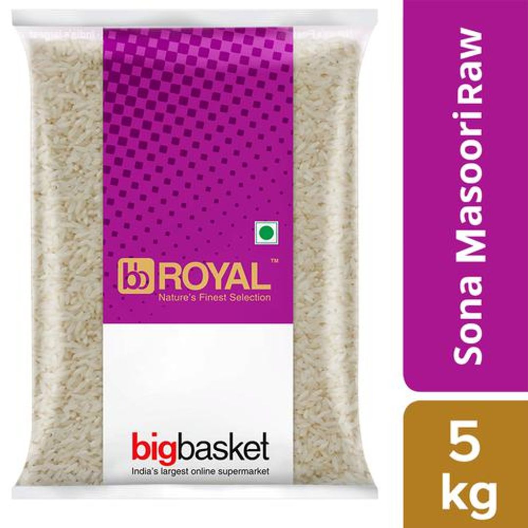 BB Royal Rice/Akki - Raw, Sona Masoori, 5 kg Bag
