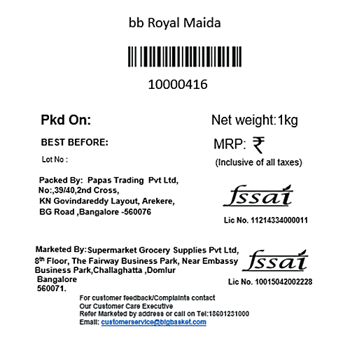 bb Royal Maida, 1 kg Pouch 