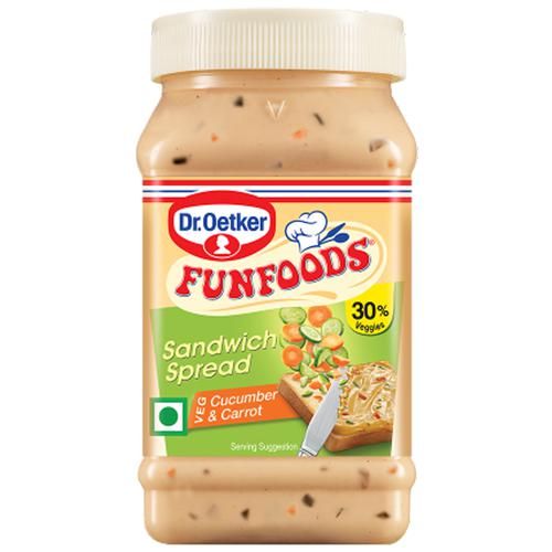 Dr. Oetker FunFoods Cucumber & Carrot Sandwich Spread, 250 g Jar 