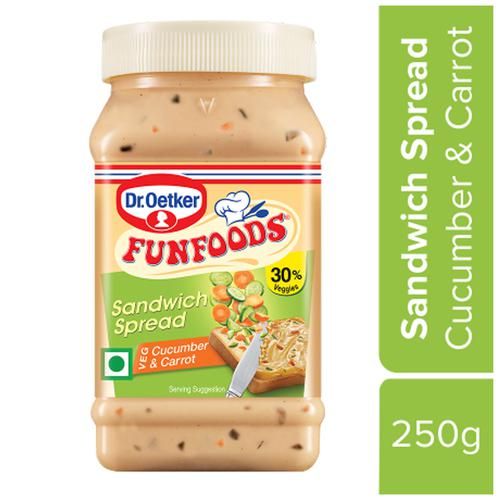Dr. Oetker FunFoods Cucumber & Carrot Sandwich Spread, 250 g Jar 