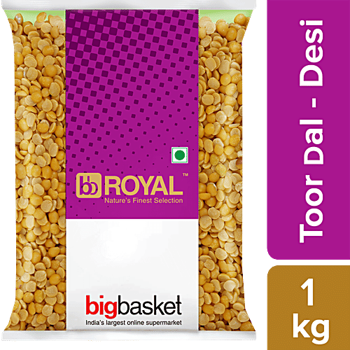 bb Royal Toor Dal/Togari Bele - Desi, 1 kg Pouch 