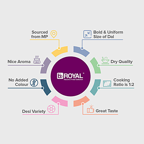 bb Royal Moong Dal/Payatham Parupu, 500 g Pouch 