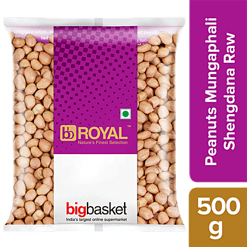 bb Royal Peanuts/Munghfali - Raw, 500 g Pouch 