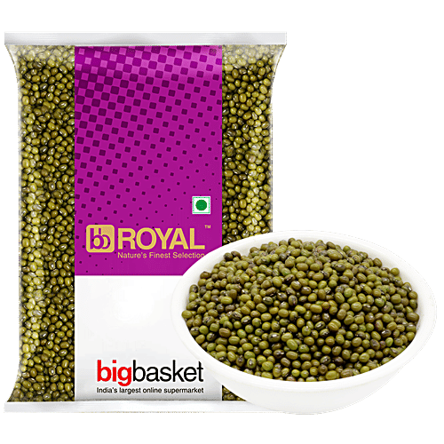bb Royal Moong - Green, Whole/Sabut, 500 g Pouch 