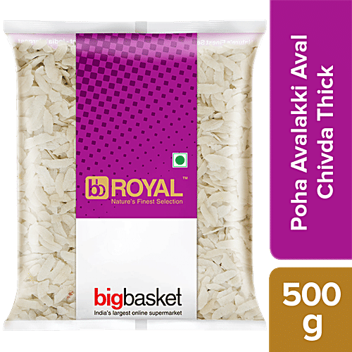 bb Royal Poha /Avalakki/Aval/Chivda -Thick, 500 g Pouch 