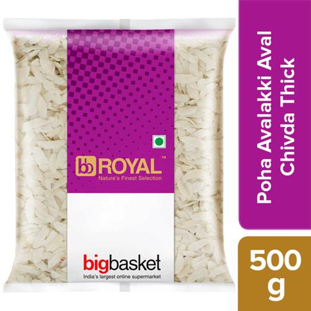 BB Royal Poha/Avalakki/Aval/Chivda- Thick, 500 g Pouch
