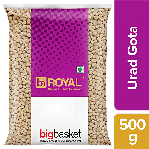 bb Royal Urad Gota Desi, Unpolished Mature Pulses For Easy Cooking & Rich Flavour, 500 g Pouch 