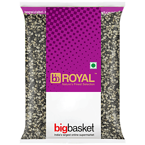 bb Royal Urad Black Split/Chilka/Udid Kale Chilka, 500 g Pouch