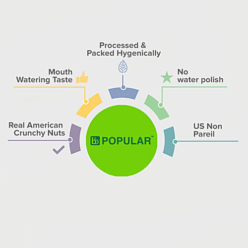 bb Popular Almond/Badam - Californian, Giri, 100 g Pouch Rich In Vitamin E