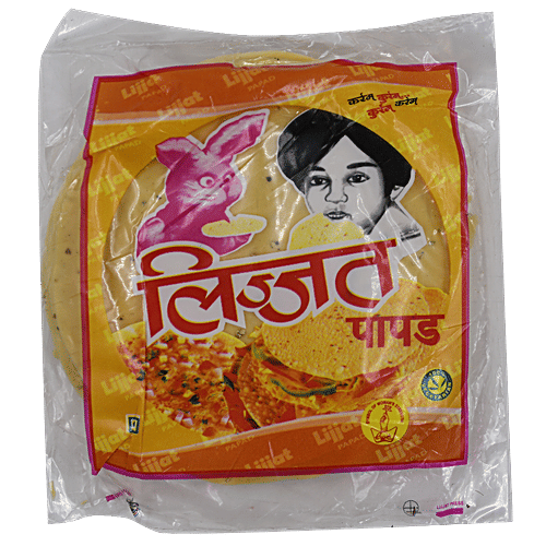 Lijjat Papad - Moong, 200 g Pouch Zero Cholesterol