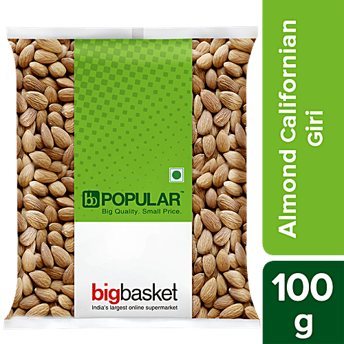 bb Popular Almond/Badam - Californian, Giri, 100 g Pouch 