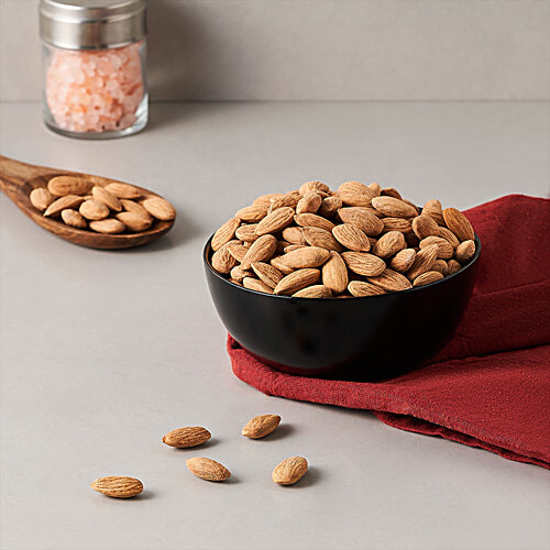 bb Royal Almond/Badam Roasted & Salted/Badam Bhajke ani Khare, 100 g Zipper Pouch 