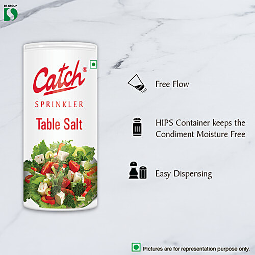 Catch Sprinklers - Iodised Table Salt/Uppu, 100 g Can 