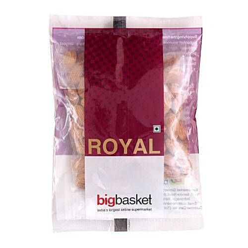 bb Royal Almond/Badam Roasted & Salted/Badam Bhajke ani Khare, 200 g Pouch 