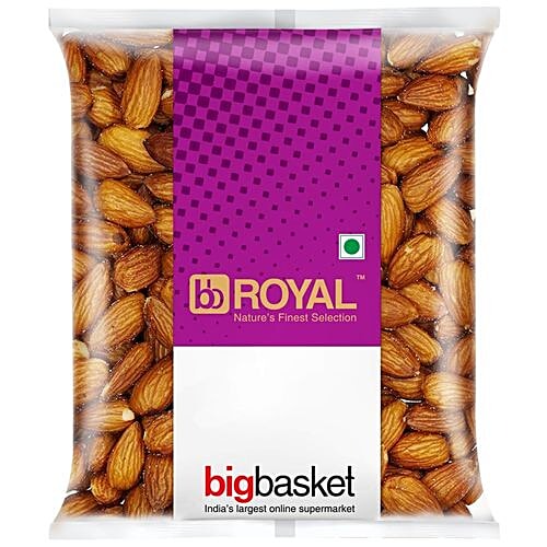 bb Royal Almond/Badam Roasted & Salted/Badam Bhajke ani Khare, 200 g Pouch 