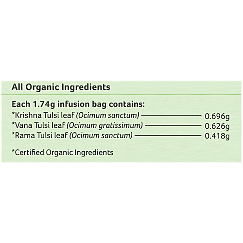 Organic India Tulsi Original Tea, 25 pcs Carton Caffeine Free