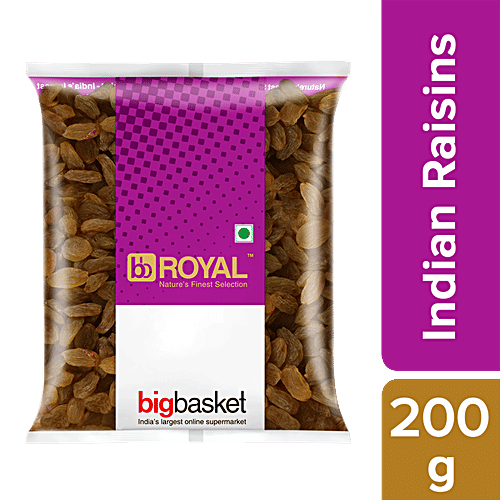 bb Royal Raisins/Kishmish - Indian, 200 g Pouch 
