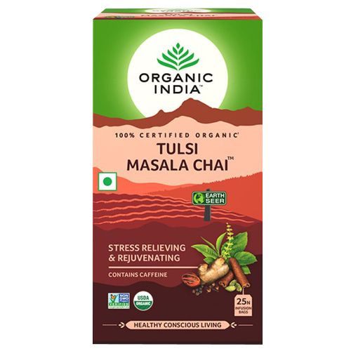 Organic India Tulsi Masala Chai, 52.5 g (25 Bags x 2.1 g each) 