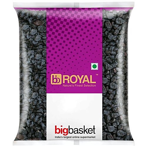 bb Royal Black Raisins/Kishmish With Seeds, 200 g Pouch 