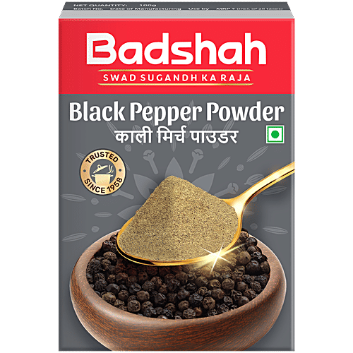 Badshah Powder - Black Pepper, 50 g Carton Unique Aroma & Flavour