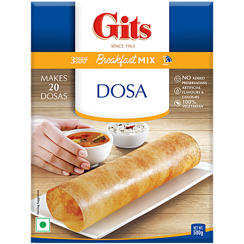 Gits Dosa Breakfast Mix, 500 g Carton No Added Preservatives or Artificial Flavours & Colours