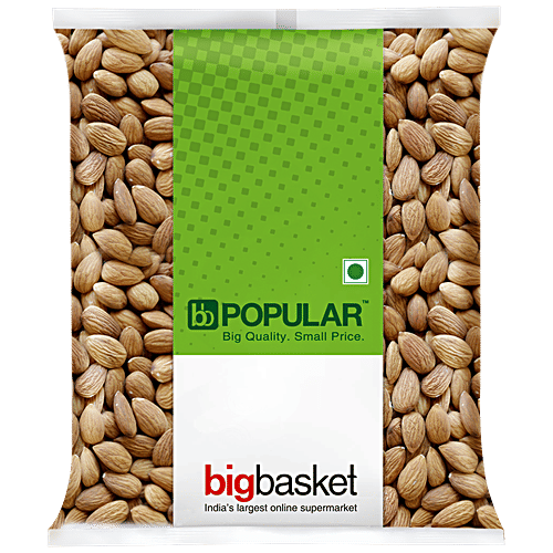 bb Popular Almond/Badam - Californian, Giri, 500 g Pouch 