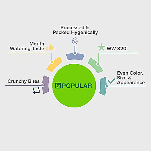 bb Popular Cashew/Kaju - Whole, 500 g