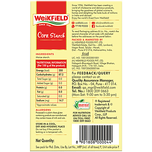 Weikfield Corn Starch Powder, 100 g Gluten Free